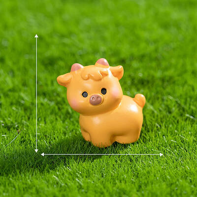Resin Potted Plant & Animals Mini Model