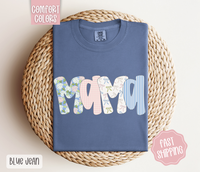 Custom Mom Comfort Colors Shirt, Custom Grandma Tshirt, Gift for Mother's Day Cotton Fabric Tee