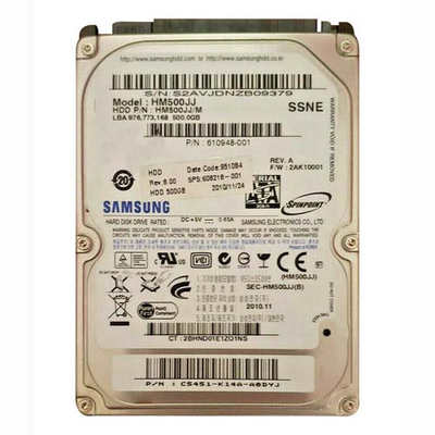 608218-001 HP 500GB 7200RPM SATA 3Gb/s 16MB Cache Hot-Swappable 2.5-inch Hard Drive