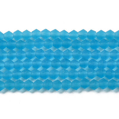 Imitate Austrian Crystal Frosted Glass Beads Strands