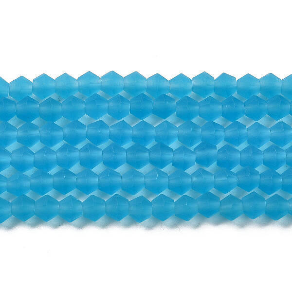 Imitate Austrian Crystal Frosted Glass Beads Strands