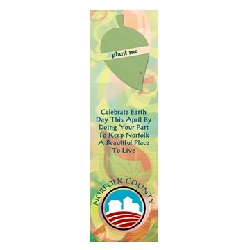 250 Promotional Leaf Seed Shape Bookmark - Biodegradable & ...