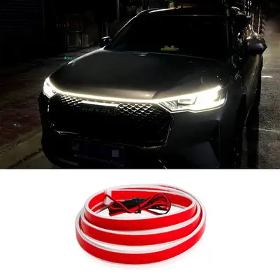 【Denvosi】71 Inches Car Hood Light Strip,Dynamic Car LED Strip Light,Exterior Flexible Daytime Running Light Strip for Car...