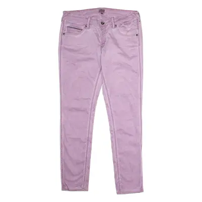 HILFIGER DENIM Womens Jeans Purple Regular Skinny Stone Wash W33 L30