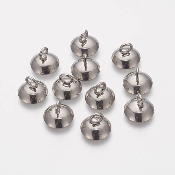 304 Stainless Steel Bead Cap Pendant Bails