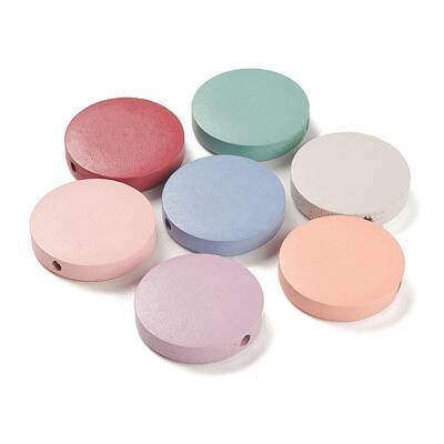 Spray Painted Natural Maple Wood Beads