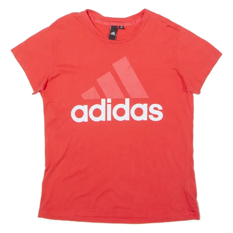 ADIDAS Womens T-Shirt Red Crewneck L