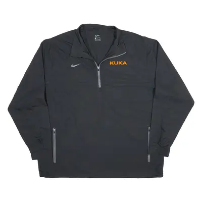 NIKE 1/4 Zip Pullover Jacket Grey Mens 2XL