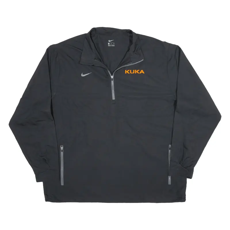 NIKE 1/4 Zip Pullover Jacket Grey Mens 2XL