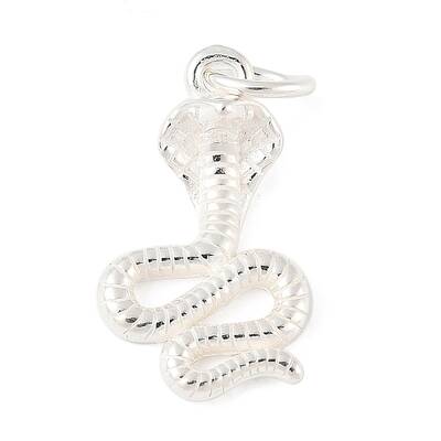 925 Sterling Silver Snake Pendants with Jump Rings
