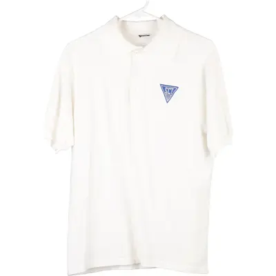 Screen Stars Polo Shirt - Medium White Cotton