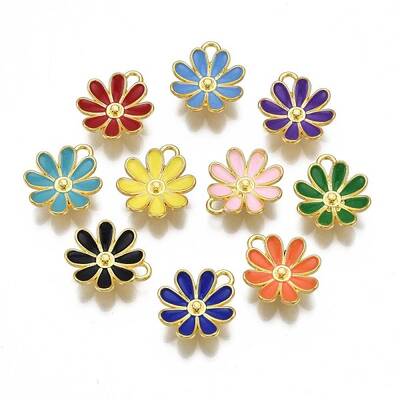 Rack Plating Alloy Enamel Pendants
