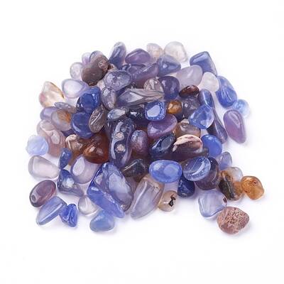 Natural Blue Agate Beads