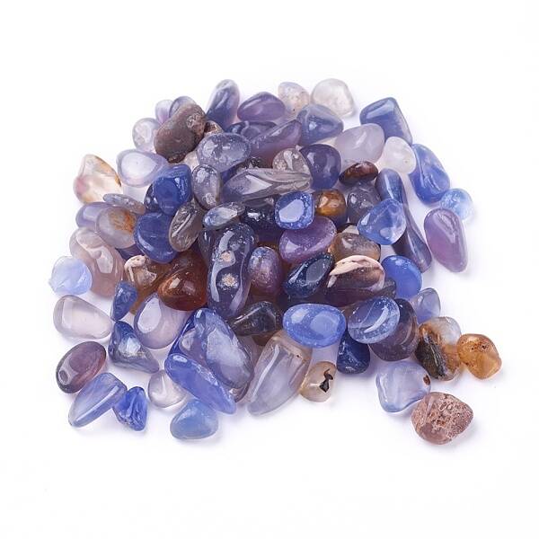 Natural Blue Agate Beads