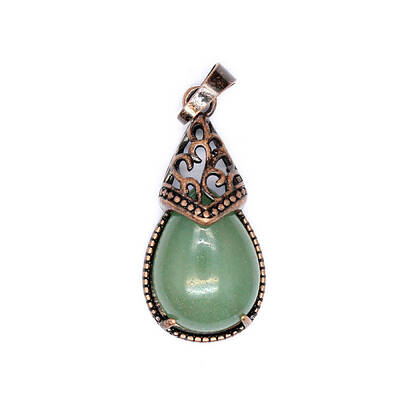 Retro Hollow Natural Aventurine  Pendants