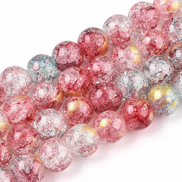 Baking Painted Crackle Glass Bead Strands