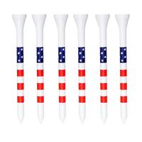 American Flag Golf Tees - Patriotic Stars and Stripes Wooden Golf Tees 70mm & 83mm Sizes, Durable Ball Sports Equipment for T...