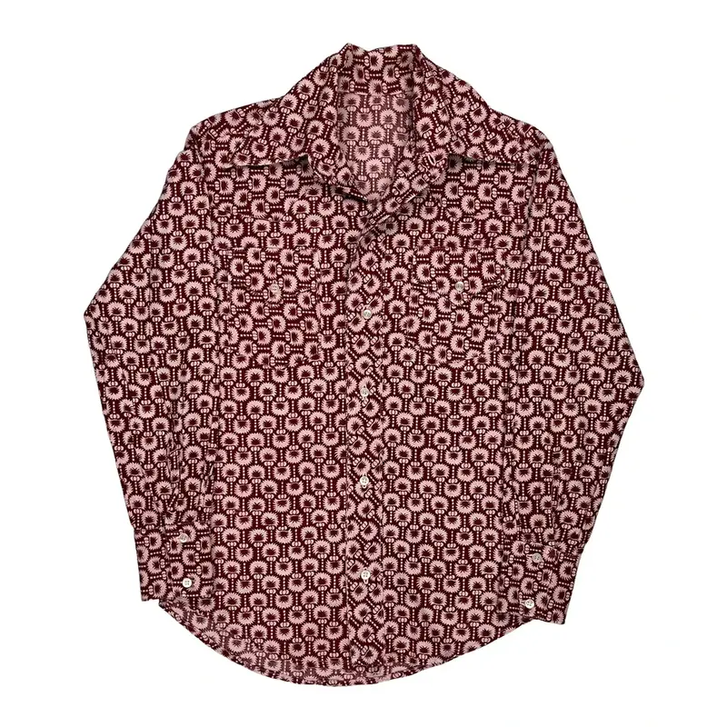 Unbranded Patterned Shirt - Large Red Cotton