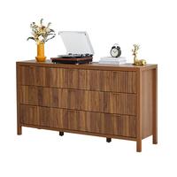 Giratree 6 9 Drawer Dresser Cabinet, Long Nightstand with Drawers and Storage Cabinet, Boho Solid Wood Dresser TV Stand, Mid ...