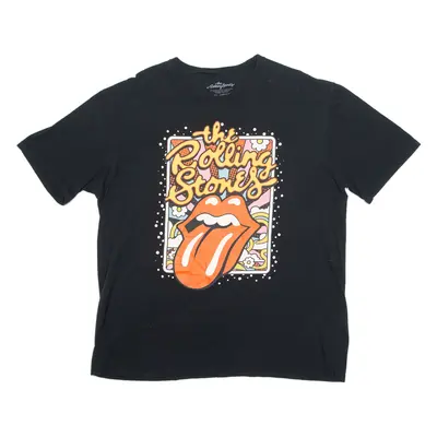 THE ROLLING STONES Mens Band T-Shirt Black XL