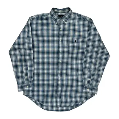 Ralph Lauren Checked Shirt - Large Blue Cotton | Size: large