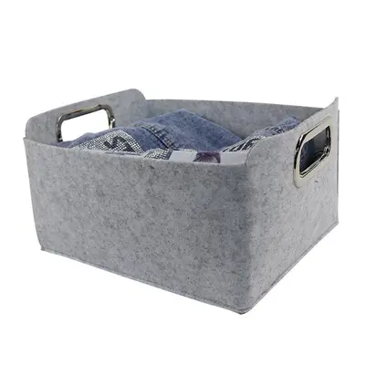Nordic Felt Storage Basket & Portable Laundry Storage Box | Color: Light Grey | Size: L