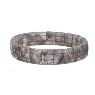 Natural Cloudy Quartz Gemstone Stretch Bracelets