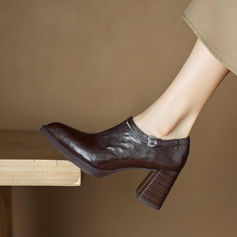 CHIKO Karey Pointy Toe Block Heels Ankle Boots