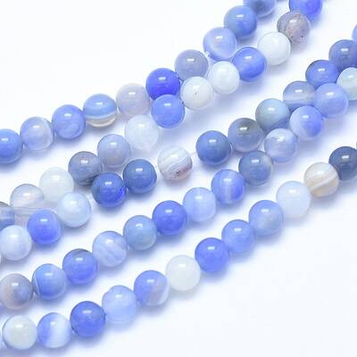 Natural Blue Chalcedony Beads Strands