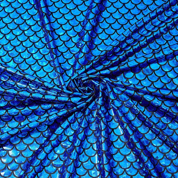 Sparkly Hologram Spandex Mermaid Printed Fish Scale Fabric