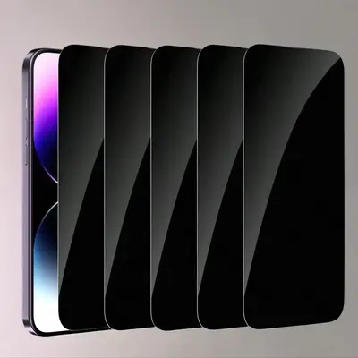 Privacy Screen Protector, 5pcs/set Anti-spy Tempered Glass Screen Protector, Touch Sensitive Bubble Free Screen Protector for...