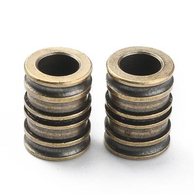 Groove Column Shaped Brass Beads