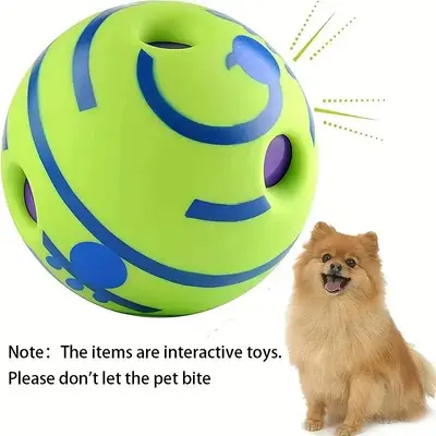 Squeaky Dog Toys Ball, Pet's Rolling Toy Ball, Interactive Dog Chew Toy Ball, Sounding Ball Toy Ball for Dogs & Cats, Dog Sup...