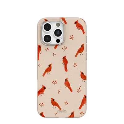 Seashell Cardinals iPhone 16 Pro Max Case