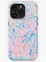 Blue and Pink Warm Water Design iPhone Case