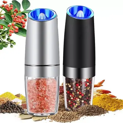 Electric Pepper Grinding Mill, 1 Count Battery Powered Electric Pepper Mill, Cooking Seasoning Utensils for Home Kitchen Di...