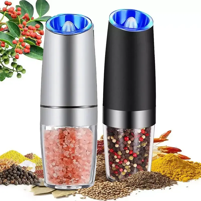 Electric Pepper Grinding Mill, 1 Count Battery Powered Electric Pepper Mill, Cooking Seasoning Utensils for Home Kitchen Di...