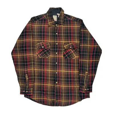 Outdoor Exchange Checked Flannel Shirt - Large Multicoloured Acrylic