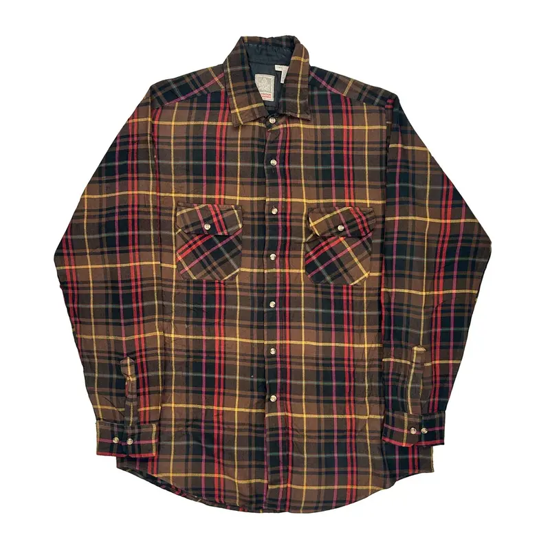 Outdoor Exchange Checked Flannel Shirt - Large Multicoloured Acrylic