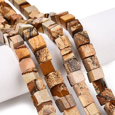 Natural Picture Jasper Beads Strands