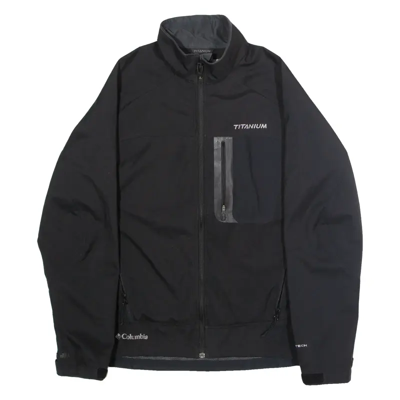 COLUMBIA Titanium Mens Shell Jacket Black L