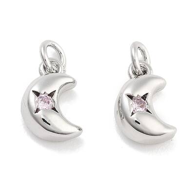 Brass Micro Pave Cubic Zirconia Pendants
