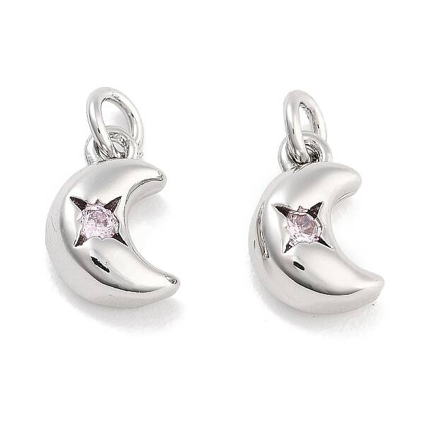Brass Micro Pave Cubic Zirconia Pendants