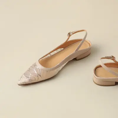 CHIKO Lakesha Pointy Toe Block Heels Slingback Shoes