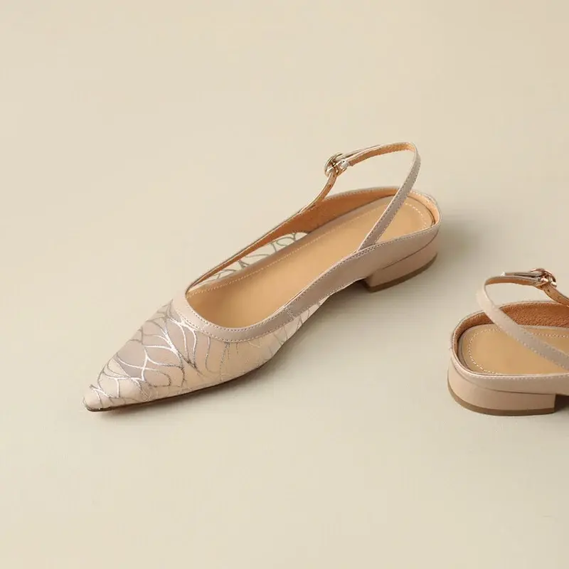 CHIKO Lakesha Pointy Toe Block Heels Slingback Shoes