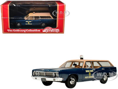 1970 Ford Country Squire Wagon Police Car Nassau County Police Department Blue and Tan Limited Edition to 200 pieces Worldw...