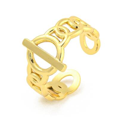 304 Stainless Steel Buckle Shape Open Cuff Ring
