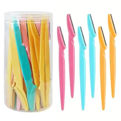 Multipurpose Eyebrow Razor Set, 30/50/60pcs Safety Gentle Eyebrow Trimmers, Eyebrow Razors for Women, Facial Razors for Shavi...