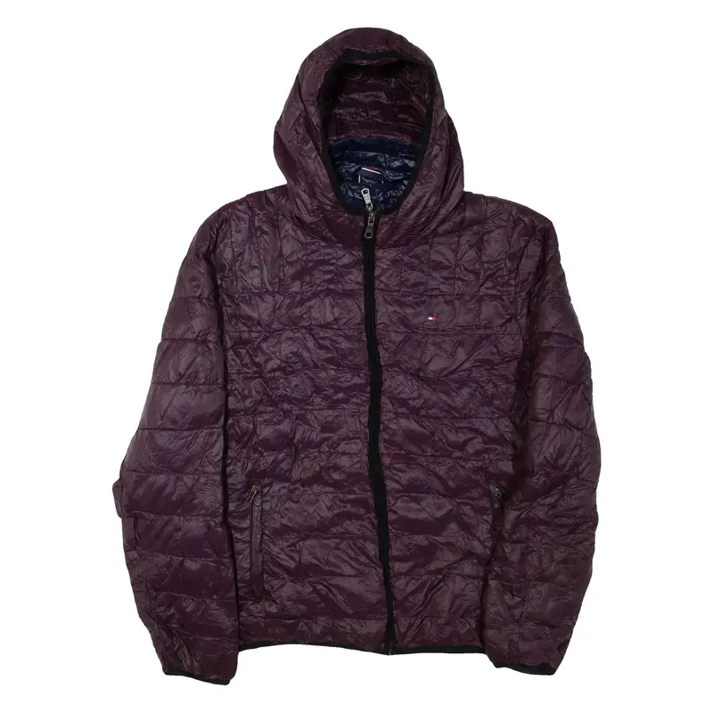 THE NORTH FACE Mens Jacket Maroon Hooded L