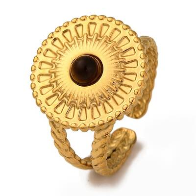 Natural Tiger Eye Finger Rings